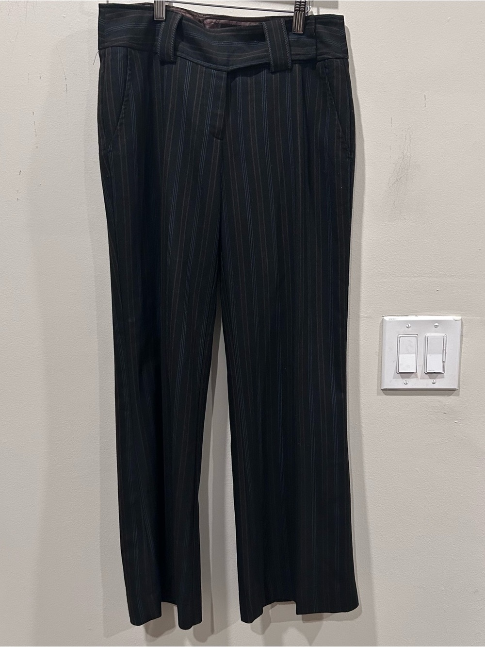 Vintage Nanette Lepore pinstripe pantsuit, corset blazer tailored trousers sz 2 - Picture 2 of 11